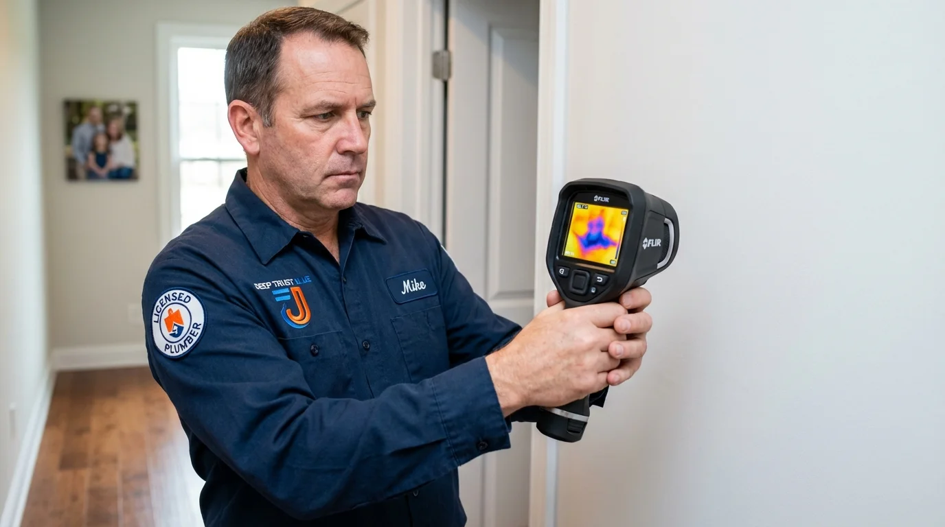 Thermal imaging leak detection by Johns Plumbing LLC in Gonzales